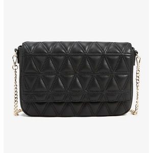 Express triangle quilted crossbody bag